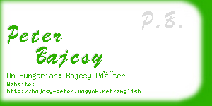 peter bajcsy business card